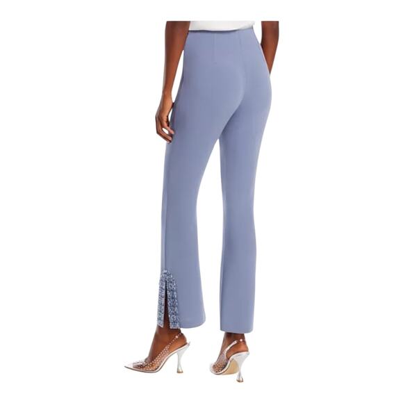 Cinq a Sept Kayden beaded flare pants blue size 12 - Picture 9 of 9